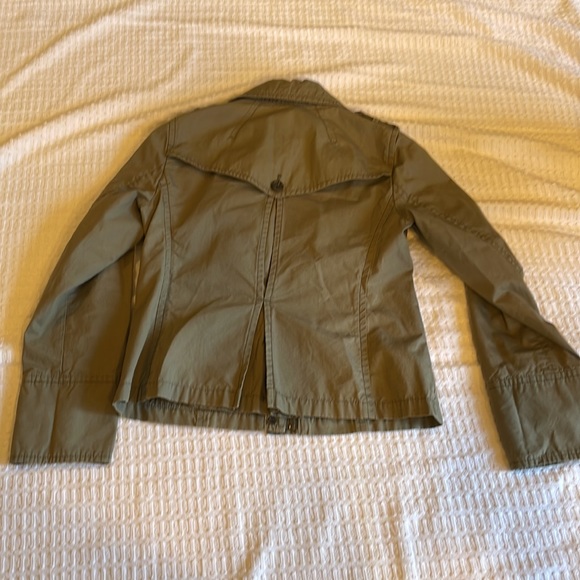 J. Crew Green Cropped Utility Jacket - Picture 2 of 7